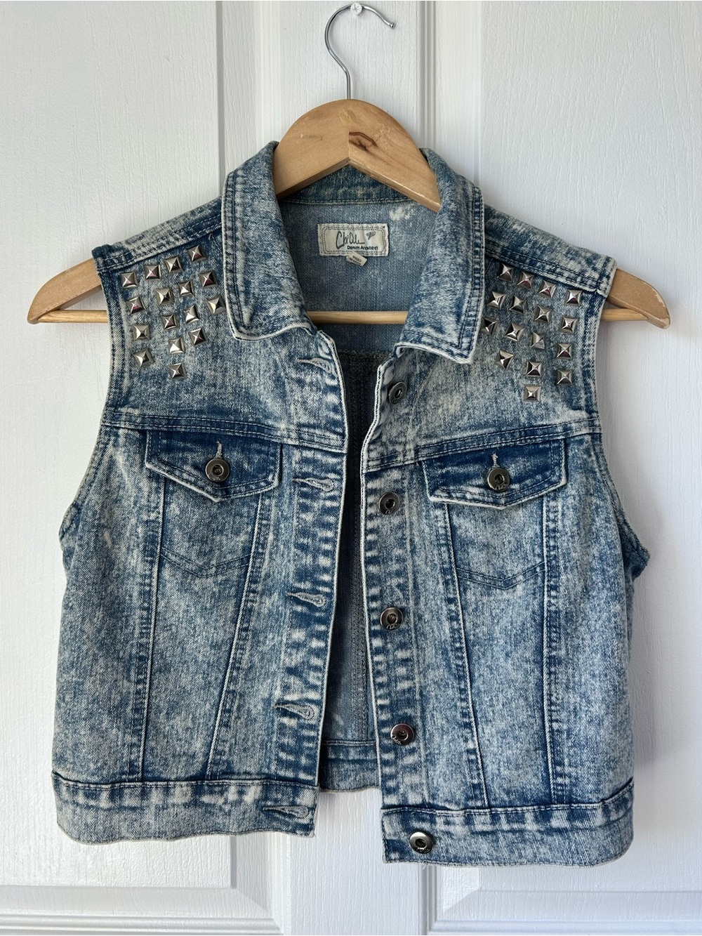 Architect Acid Wash Denim Jacket in Light Blue